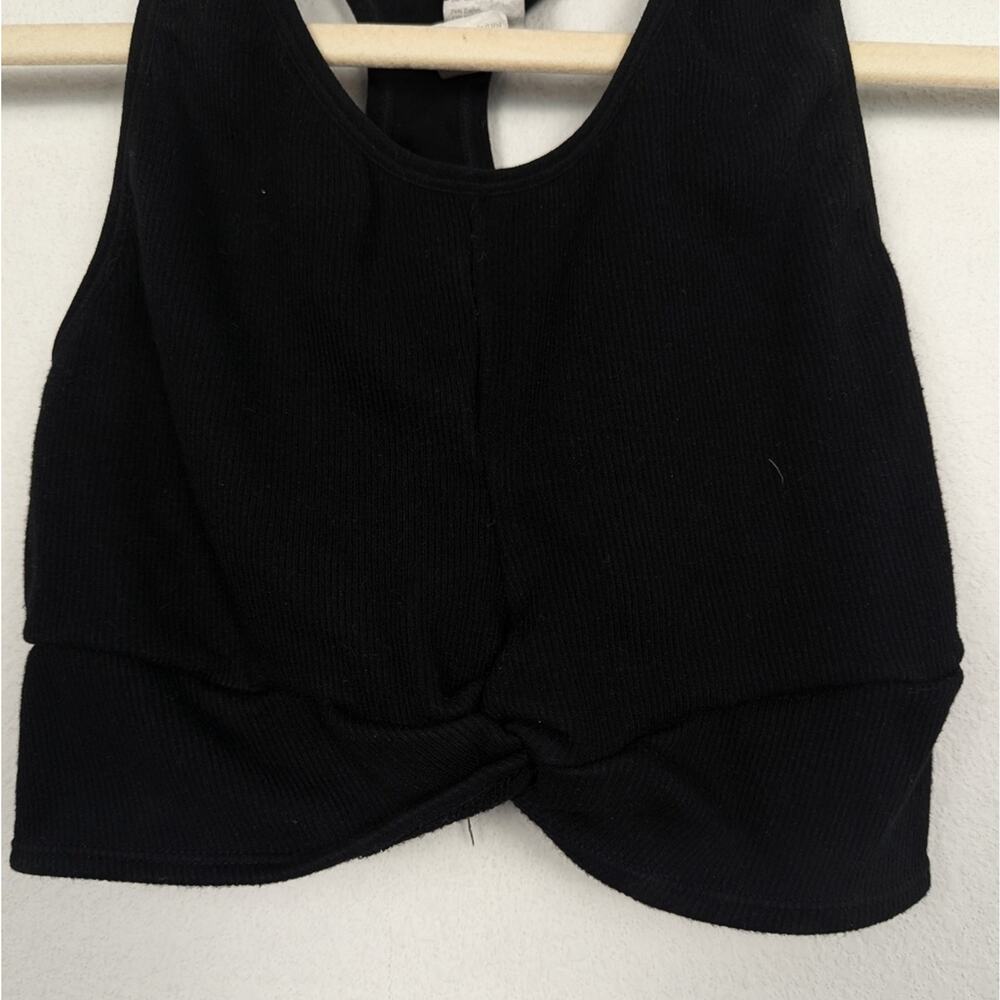 Fabletics Black Ribbed Racerback Sports Bra Size M - Picture 4 of 6